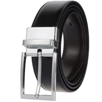 Ceintures en cuir véritable réversibles de haute qualité LY35-22294-1 avec logo personnalisé, ceintures en cuir pour hommes, avec boucle à ardillon en alliage