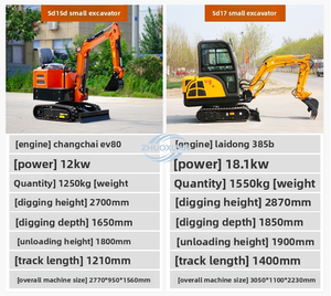 Mini-excavatrice de 1 à 6 tonnes à bas prix, petite chargeuse-pelleteuse pour travaux de jardinage et d'excavation en milieu rural - Product Image 4