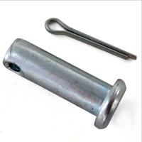 Steel Fastener Bolt Flat Head Clevis Pin with Hole and Cotter Pins DIN 1444 Standard Bright Finish Black 6-100mm Industrial Use