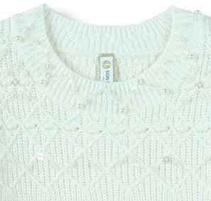 2025 personalizzato OEM & ODM <span class=keywords><strong>donna</strong></span> autunno inverno Casual ampio girocollo a maniche lunghe con motivo a diamante maglione in Lurex - Product Image 4