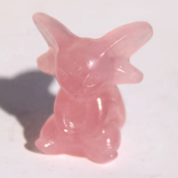 5 sampai 6cm alami acak batu permata kristal kartun ukiran kristal saku Monster Figurine untuk dekorasi rumah
