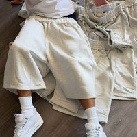 Maßgefertigte 100% Baumwolle Weite Blanko-Sweatshorts für Herren Schwergewichtige Lässige Jogger-Shorts Gestrickte Lose Herren-Langshorts De Hombre