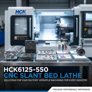 Torno CNC Horizontal de Bancada Inclinada HCK6125-550, Máquina de Torneado <span class=keywords><strong>y</strong></span> Fresado CNC para el Procesamiento de Piezas Metálicas de Precisión - Product Image 4