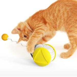 Nieuwe Piepende Interactieve Kat Speelgoed Bewegende Kat Tuimelaar Speelgoed Veilig Kat Kattenkruidspeelgoed Met Teaser Toverstaf Bal Vogel Sirene - Product Image 5