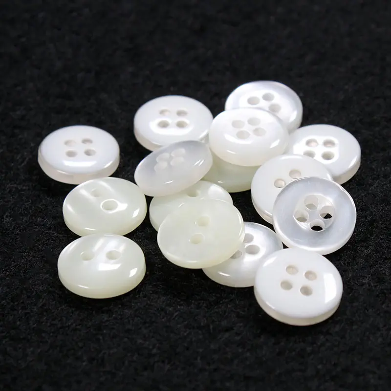 Hot sale high quality pearlized buttons custom fancy shirt buttons plastic resin button