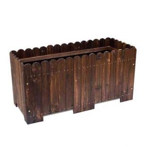 Boîte de plantation Boîte à fleurs en <span class=keywords><strong>bois</strong></span> anti-corrosion Balcon Pots de légumes intérieurs et extérieurs Rainure <span class=keywords><strong>rectangulaire</strong></span> en <span class=keywords><strong>bois</strong></span> massif - Product Image 1