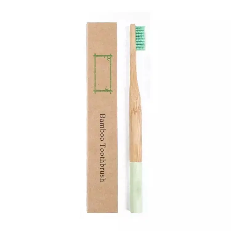 Diakui CE sikat gigi sekali pakai ramah lingkungan kemasan khusus dan Logo OEM sikat gigi bambu Hotel bulu arang lembut
