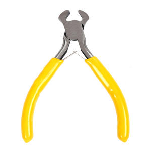 Alicates de corte con mango amarillo de 4.5 pulgadas, de acero al cromo vanadio, con mordazas lisas, mini alicates para cortar alambre metálico - Product Image 3