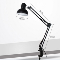 Lampe de bureau pliable au design moderne pour bureau chambre à coucher et chevet corps en fer avec abat-jour en métal alimentation électrique pour salle de lecture