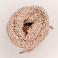 Vente chaude 12mm extra large en peluche chenilles épais lacets flous plat graisse faible toile baskets lacets moelleux