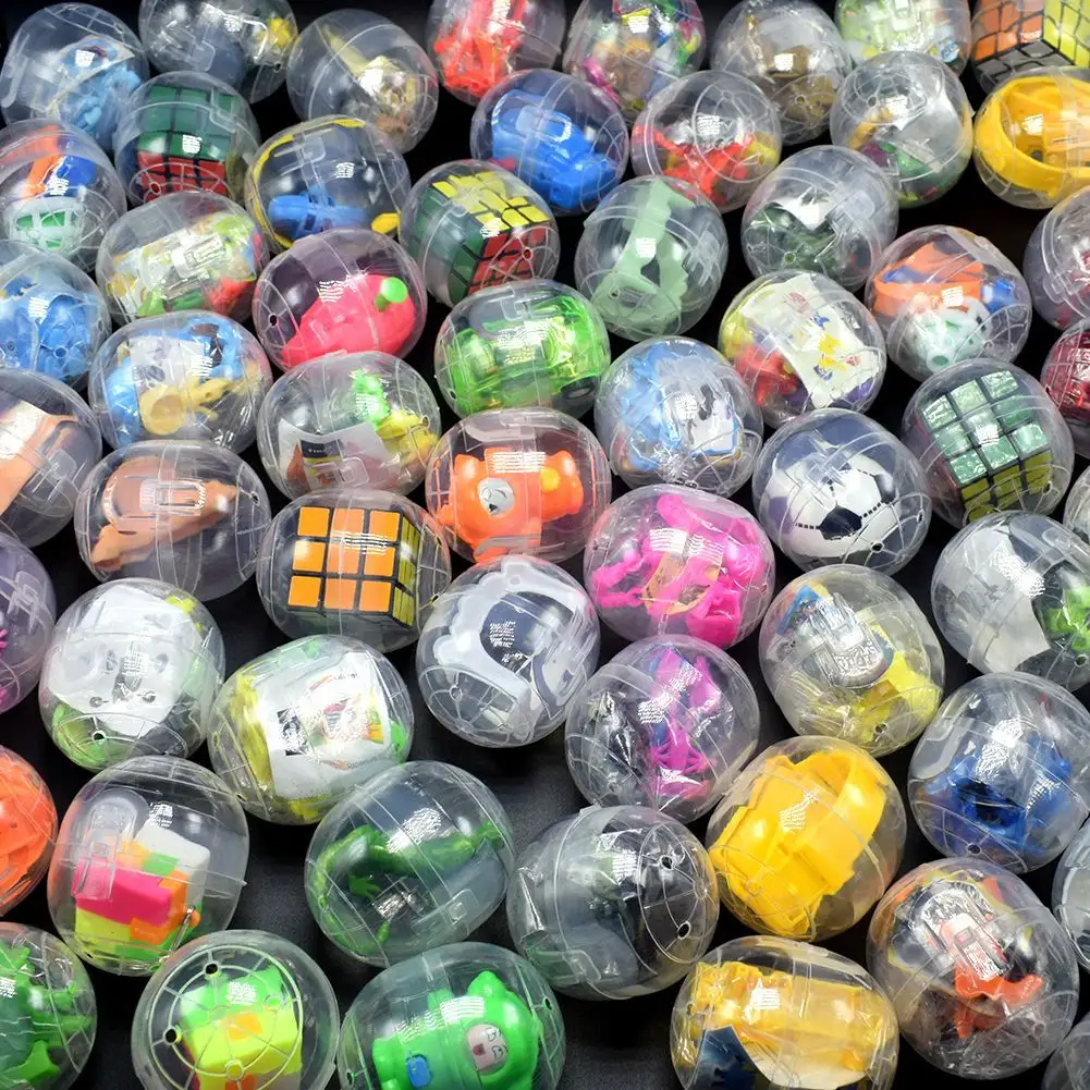 Grosir Mainan Siam 47*55Mm Hadiah Terkejut Bola Kecil Kapsul Mainan Plastik Mainan Kecil untuk Mesin Penjual Otomatis