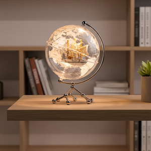 Wellfun Jouet En Plastique Terre Artisanat Décoration Bureau Nouveauté Cadeaux Décor Globe Terre Globe Décoratif Photo Cadre Globe - Product Image 3