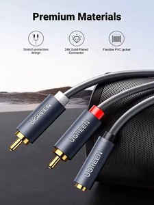 <span class=keywords><strong>Cable</strong></span> AV102 UGREEN de 3.5mm <span class=keywords><strong>Hembra</strong></span> <span class=keywords><strong>a</strong></span> 2 <span class=keywords><strong>RCA</strong></span> Macho, Adaptador de Audio <span class=keywords><strong>Auxiliar</strong></span> Estéreo <span class=keywords><strong>RCA</strong></span> Chapado en Oro, Carcasa Metálica Flexible, <span class=keywords><strong>Cable</strong></span> <span class=keywords><strong>RCA</strong></span> en Y - Product Image 3