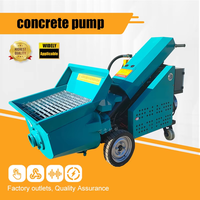 Pompe à béton diesel 4102, 12 MPa, haute pression, mini pompe à béton portable sur remorque pour la construction de colonnes