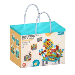 Bloques de construcción de 200 piezas, juguetes de tallo para niños, juegos de discos educativos, plástico sólido entrelazado para niños y niñas en edad preescolar de 3 años o más - Product Image 1