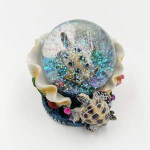 هدايا تذكارية مخصصة للسفر ديكور للمنزل كرة ثلجية من الراتنج رسومات يدوية مبتكرة من الراتنج حرف كرة ثلجية ثلاثية الأبعاد من السلحفاة أو السلحفاة - Product Image 4