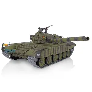 Henglong RC Tank T72 1/16 Scale 7.0 Metal 3939 Battle Tracked High Speed Vehicle LED Light TH20567-SMT1