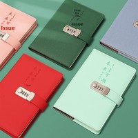 Carnet à Combinaison en Cuir PU, Journal Secret à 3 Chiffres, Format A5, Logo Personnalisé, Fournisseurs en Gros, Agenda Personnel Verrouillable