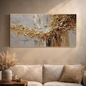 Peinture murale décorative Wabi-sabi de style vintage médiéval pour salon, art mural créatif haut de gamme, toile texturée peinte à la main à l'huile - Product Image 4