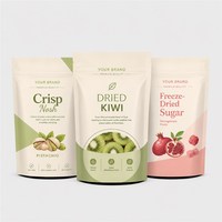 Voedselveilige hitteverzegelde ziplock verpakking op maat voor ananas, mango, kokosnoten en gedroogd fruit, Doypack zak