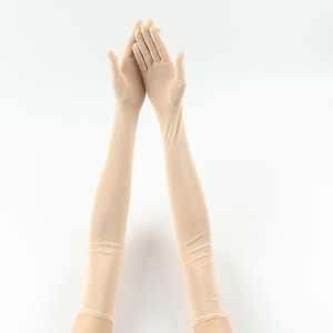 Gants de moto <span class=keywords><strong>ultra</strong></span>-minces pour voiture Gants de protection solaire noirs sexy pour femmes élégantes Gants en maille dentelle à élasticité anti-UV - Product Image 4