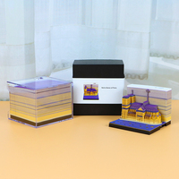 Bloc-notes 3D Notre-Dame de Paris, bloc-notes personnalisé en forme de blocs de construction, décoration de bureau, papeterie scolaire et de bureau Kawaii, articles cadeaux de luxe