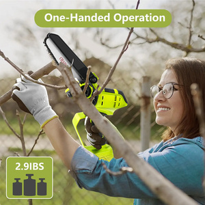 6 Inch Cordless Mini Chainsaw Lightweight Handheld <b>Saw</b> for Tree Trimming Wood Cutting Battery Powered OEM DIY Lightweight Design - Product Image 4