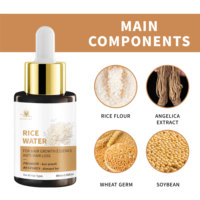 BAS quantité minimale de commande Marque privée Traitement naturel du cuir chevelu au riz Sérum anti-chute de cheveux pour la croissance des cheveux Convient aux hommes et aux femmes