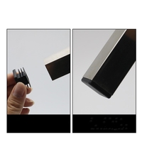 Bouchon d'extrémité carré pour tube 45x45mm, moulé par injection, surface lisse, insert en plastique, bouchons de finition pour poteaux de clôture et tuyaux