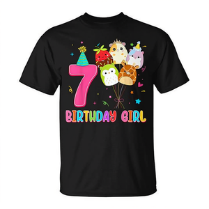 T-shirt mignon pour le 7e anniversaire de la fille, Squish Squad, 7 ans - Product Image 2