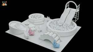 All'ingrosso Soft Play Big Ball Pit <span class=keywords><strong>parco</strong></span> <span class=keywords><strong>giochi</strong></span> per bambini all'aperto bianco Indoor Soft Play attrezzature fiore <span class=keywords><strong>con</strong></span> scivolo per il noleggio del partito - Product Image 2