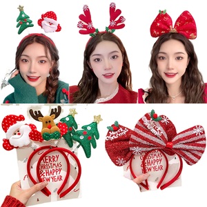 Accessoires de cheveux en plastique de dessin animé bon marché en gros, coiffure personnalisée pour adultes et enfants, décoration de fête de Noël - Product Image 1