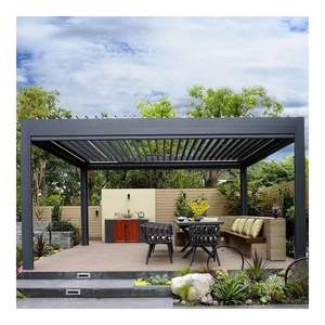 Le Pavillon Électrique Arche Métallique Extérieure en Aluminium Stores Vénitiens Treillis en Osier Abri de Jardin Imperméable <span class=keywords><strong>Pergola</strong></span> - Product Image 5