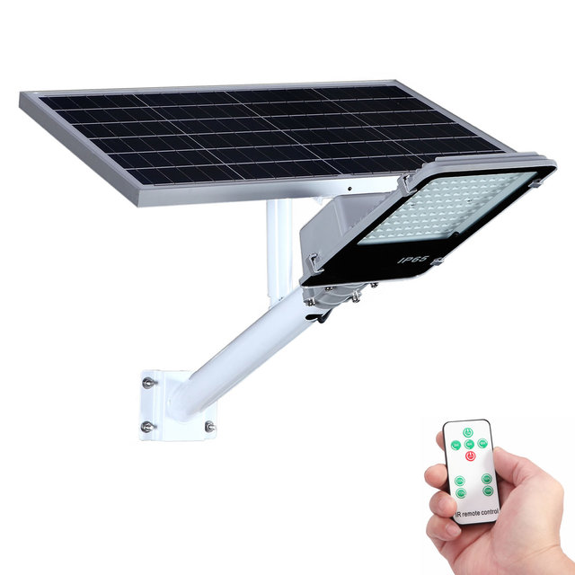 Hot Selling 100W Solar Street Light LED Lamp Outdoor Road Garden Lighting IP65 Waterproof Remote Control LiFePO4 Battery 4100K