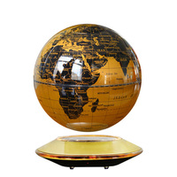 Lampe de carte du monde flottante innovante 20cm Globe à lévitation magnétique Lumière LED Contrôle tactile ABS Plug-In pour le salon Moyen
