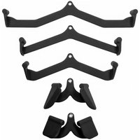 Barre de traction fitness pour entraînement de force, barre de tirage latéral, 5 barres d'attache, équipement de gym, barre en T pour rameur, barre en V, barre de tirage latéral