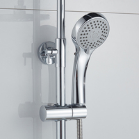 SANIPRO haute qualité montage mural 304 acier inoxydable bain douche robinets Simple double fonction colonne de douche ensemble pour salle de bain