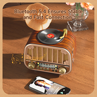 Haut-parleur portable sans fil Sai Jia MG006, en plastique, style rétro créatif vintage, avec télécommande radio, en promotion