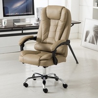 Chaise de bureau ergonomique en cuir avec soutien lombaire réglable, chaise de direction robuste avec accoudoirs rabattables et siège plus large, chaises réglables