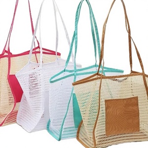 Fashion Design Women's Straw Tote <b>Bag</b> Open Top Water Resistant <b>Large</b> Capacity 20 Inch Vintage Office & <b>Beach</b> Use Shoulder <b>Bag</b> - Product Image 3