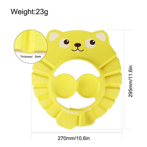 Chapeau de douche imperméable EVa de dessin animé avec protecteur d'oreille pour les produits de bain de cheveux de lavage de bébé d'enfants - Product Image 3