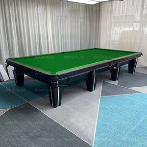 Mesa de billar de 12 pies con estructuras de madera maciza Cojín de acero de 12mm 45mm Jiujiang Pizarra y tacos Bolas Cepillo, etc. Incluido - Product Image 5