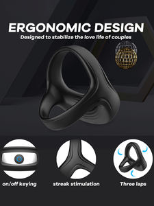 Großhandel 10 Geschwindigkeiten lange Zeit Verriegelung männlich billig Erwachsene echte Cockring Sexspielzeug für Männer - Product Image 6