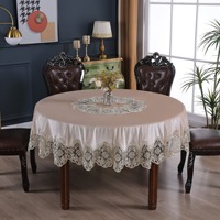 Nappe de table en velours polyester de luxe, ronde, multicolores, dentelle occidentale, broderie florale, design noir et vert, mariage, fête, événements