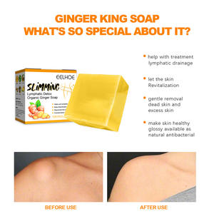 Savon biologique au gingembre EELHOE pour le drainage lymphatique, détoxifiant, <span class=keywords><strong>nettoyant</strong></span> hydratant pour le <span class=keywords><strong>visage</strong></span>, déboucheur de pores, éliminateur de graisse, savon artisanal chinois - Product Image 5