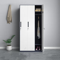 Armoire en métal Casier de salle de sport et vêtements en métal Armoire Design Salon Meubles Casier avec rail de suspension
