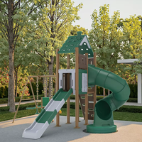 Aire de jeux en métal avec toboggan en tube plastique, balançoire d'escalade pour tout-petits, équipement de terrain de jeu extérieur pour jardin, parc, enfants