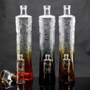 Bouteilles en verre pour boissons Bouteilles en verre 750 ml Design unique Bouteille en verre de brandy