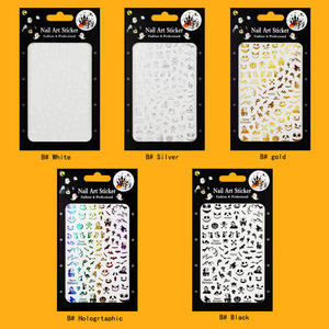 Aqan — étiquettes privée OEM, adhésif de vernis, de <span class=keywords><strong>manucure</strong></span>, Nail Art, décoration holographique, pour noël, Halloween, - Product Image 3