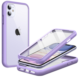 Custodia per <span class=keywords><strong>iPhone</strong></span> <span class=keywords><strong>11</strong></span> 6.1 <span class=keywords><strong>pollici</strong></span> con protezione dello schermo integrata Anti-graffio, 360 grado di corpo intero robusto copertura del telefono trasparente posteriore - Product Image 1